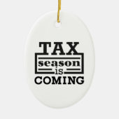 税の季節来は セラミックオーナメント (正面)