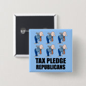 税の帖当の共和党員 缶バッジ (正面&裏面)