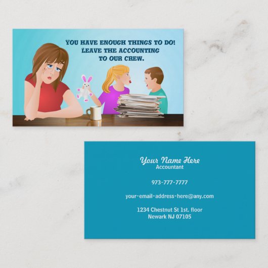 税の準備の名刺のスローガン 名刺 (正面/裏面)