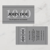 税の準備の1040年のグラファイト 名刺 (正面/裏面)