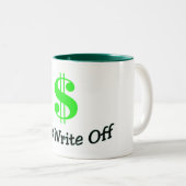 税は書きます ツートーンマグカップ (正面右)