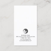 税コンサルタントモノグラムエレガント金ゴールドストライプ 名刺 (裏面)