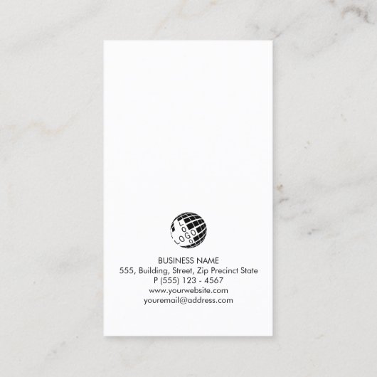 税コンサルタントモノグラムエレガント金ゴールドストライプ 名刺 (裏面)