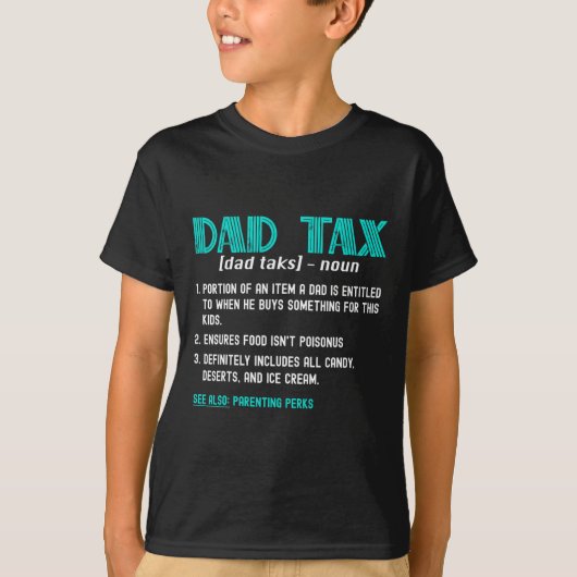 税シャおもしろいツパパ税定義お父さんの日 Tシャツ (正面)