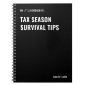 税シーズンサバイバルヒントCPA ノートブック (正面)