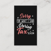 税シーズンジョーク会計士コーヒー会計士簿記者 名刺 (正面)