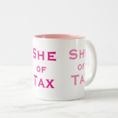 税メス税の会計士の税準備者の彼女 ツートーンマグカップ (正面右)