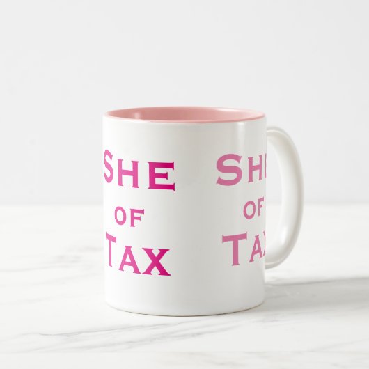 税メス税の会計士の税準備者の彼女 ツートーンマグカップ (正面右)