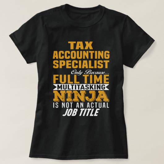 税会計専門家 Tシャツ (デザイン正面)