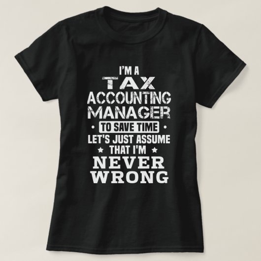 税会計管理者 Tシャツ (デザイン正面)