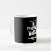 税作成者ウェイター役職のギフト コーヒーマグカップ (正面左)