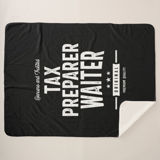 税作成者ウェイター役職のギフト シェルパブランケット (正面(横))