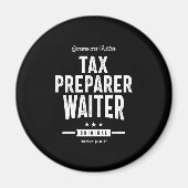 税作成者ウェイター役職のギフト マグネット (正面)