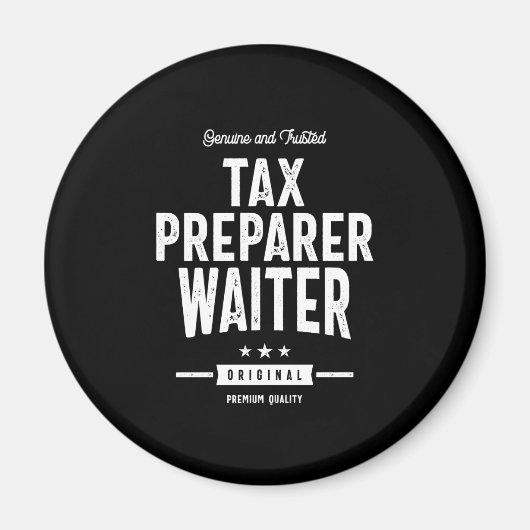 税作成者ウェイター役職のギフト マグネット (正面)