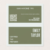 税作成者QR折り畳み 名刺 (外部フラット)