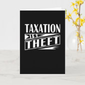 税制は窃盗自由主義の無政府状態 カード (黄色い花)
