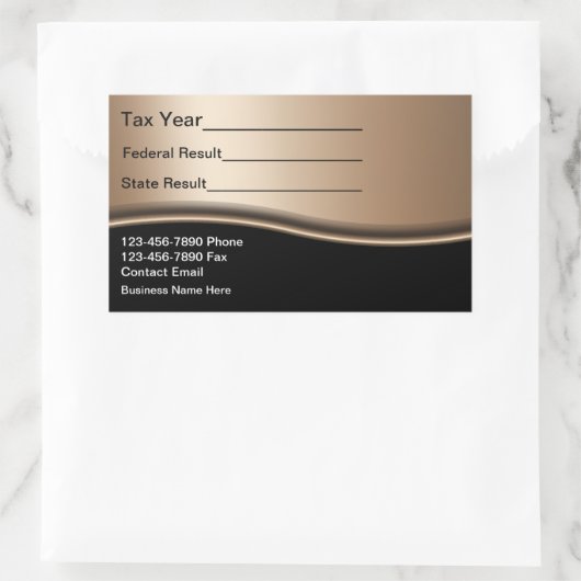 税制作成者の会計士カスタムの裁断ビニールのシール 長方形シール (バッグ)