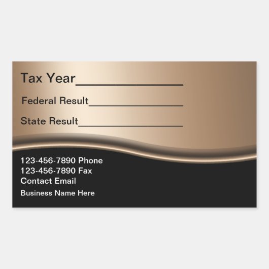 税制作成者の会計士カスタムの裁断ビニールのシール 長方形シール (正面)