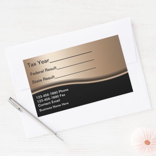 税制作成者の会計士カスタムの裁断ビニールのシール 長方形シール (封筒)