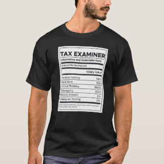 税制検査官の栄養情報 Tシャツ