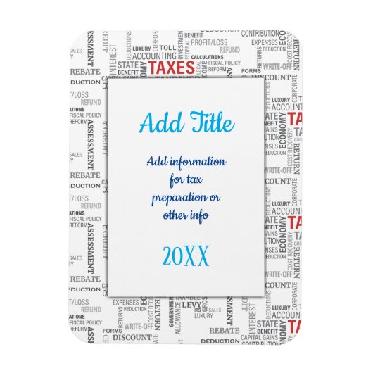 税務の準備 マグネット (縦)