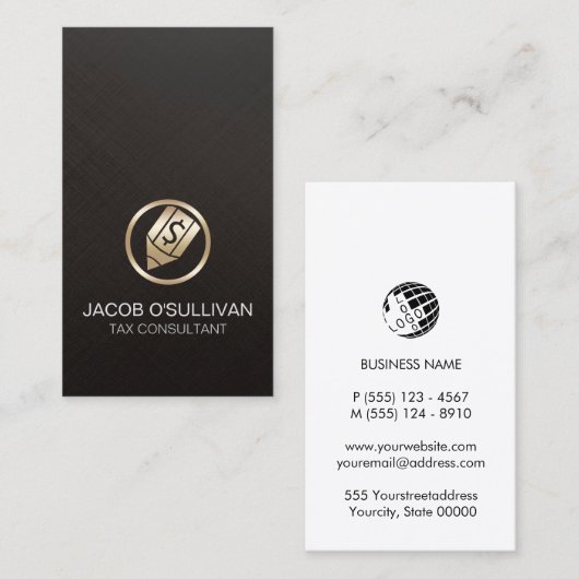税務コンサルタント税務ファイナンス 名刺 (正面/裏面)