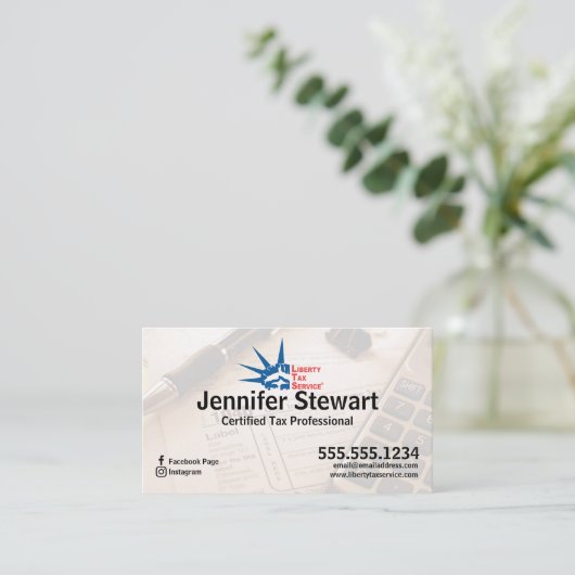 税務サービス名刺 名刺 (スタンド正面)