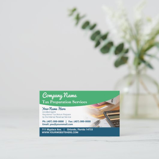 税務準備（作成者）名刺 名刺 (スタンド正面)