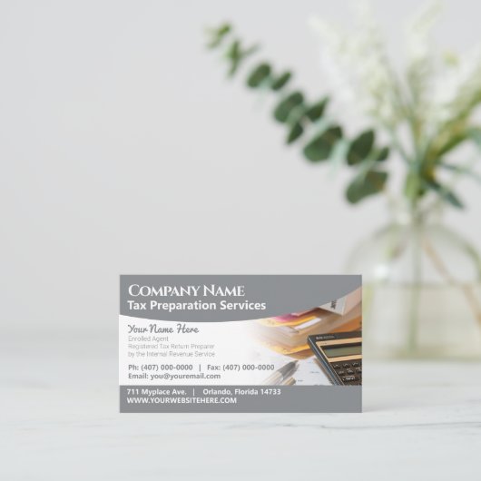 税務準備（作成者）名刺 名刺 (スタンド正面)