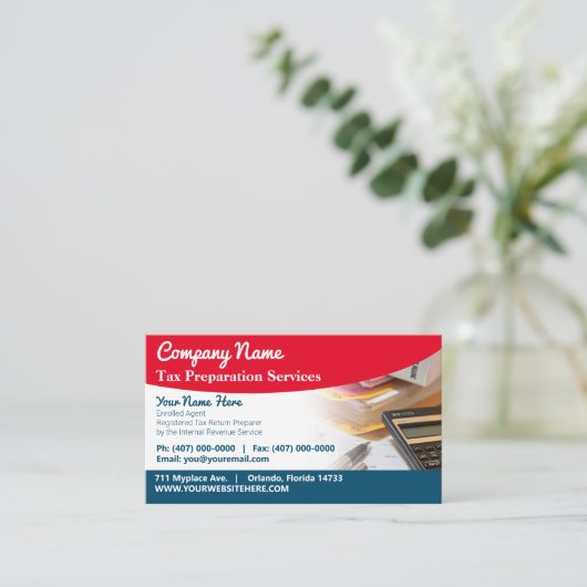 税務準備（作成者）名刺 名刺 (スタンド正面)