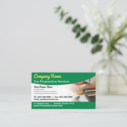 税務準備(作成者)名刺 名刺 (スタンド正面)