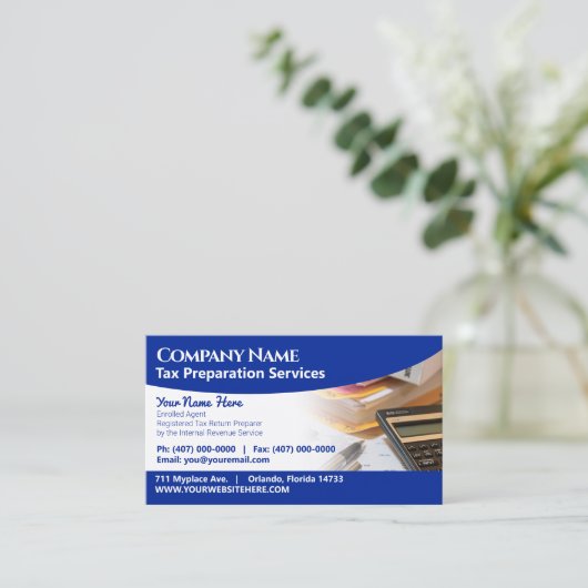 税務準備（作成者）名刺 名刺 (スタンド正面)