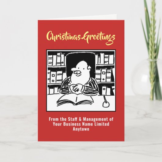 税務署又は会計士クリスマスカード シーズンカード (正面)