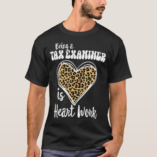 税務調査員はハートワークLove Leopard V- Tシャツ (正面)