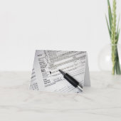 税感謝してい型枠にインキを塗る サンキューカード (正面)