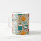 税日ユーモアのあるレリーフ、 浮き彫り贈与 コーヒーマグカップ (正面左)