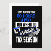 税期80時間会計士 招待状 (正面/裏面)