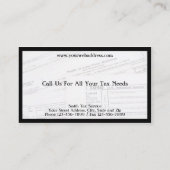 税準備者の会計士の名刺 名刺 (裏面)