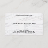 税準備者の会計士の名刺 名刺 (裏面)