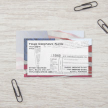 税準備者の連邦租税の型枠の名刺