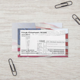 税準備者の連邦租税の型枠の名刺 名刺