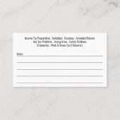 税準備（作成者）フォト名刺 名刺 (裏面)