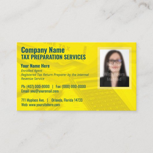 税準備（作成者）フォト名刺 名刺 (正面)