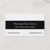 税準備B/Wストライプ 名刺 (裏面)