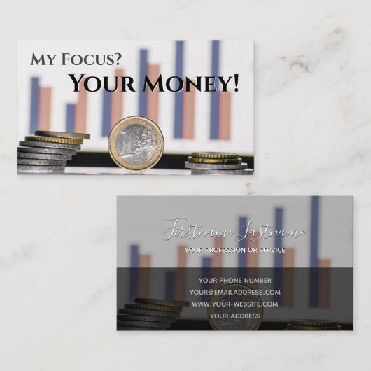 税理士おもしろい通貨金融専門家 名刺 (正面/裏面)