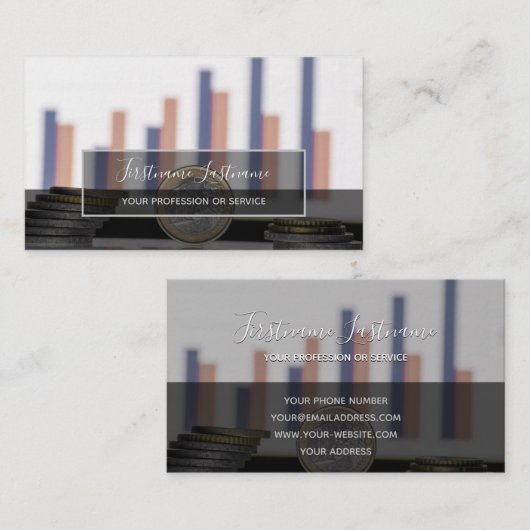 税理士および通貨金融専門家busi 名刺 (正面/裏面)