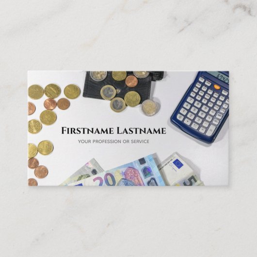 税理士および金融専門家計算機 名刺 (正面)