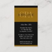 税理士のストライプCPA D金ゴールド 名刺 (裏面)