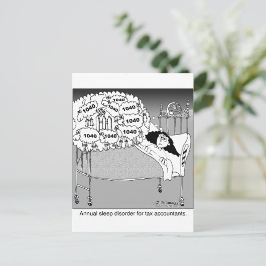 税理士の睡眠障害 ポストカード (スタンド正面)