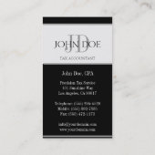 税理士モノグラム1040型枠黒 名刺 (裏面)